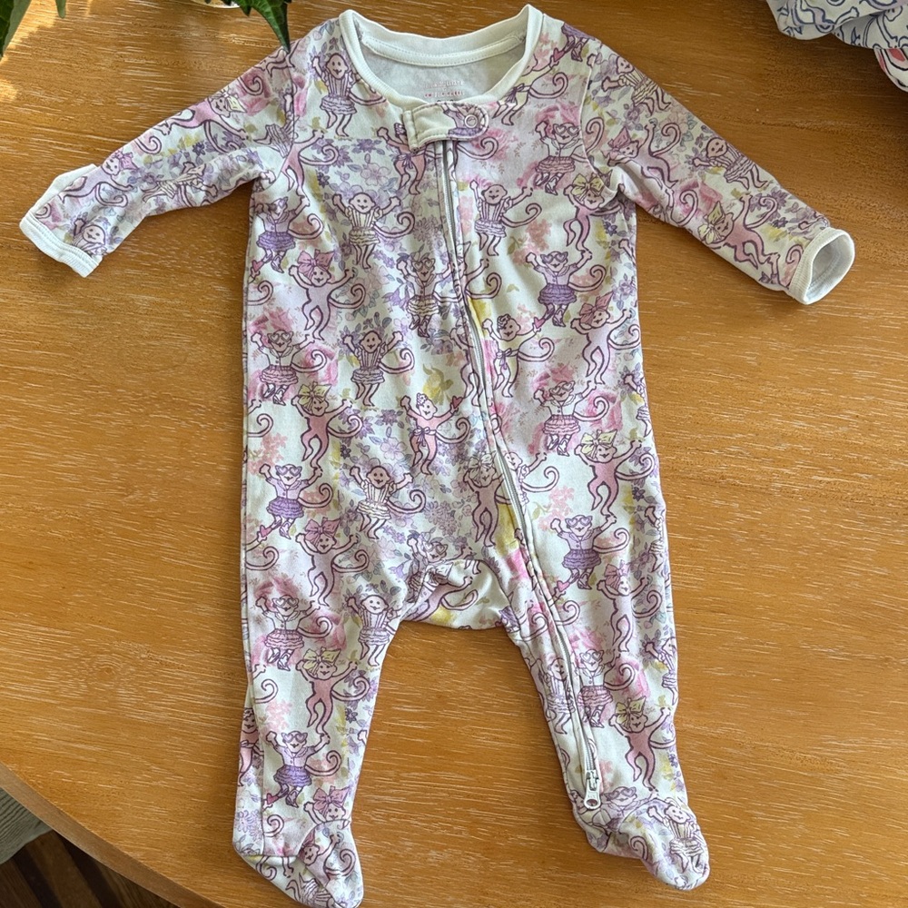 LoveShackFancy X Roller Rabbit Infant Zipper Footie